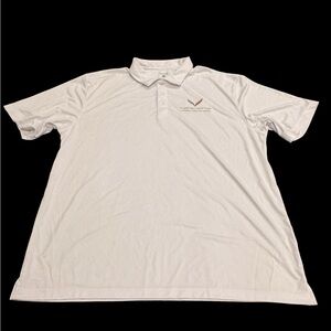 National Corvette Museum Embroidered White Performance Polo Men’s 3XL